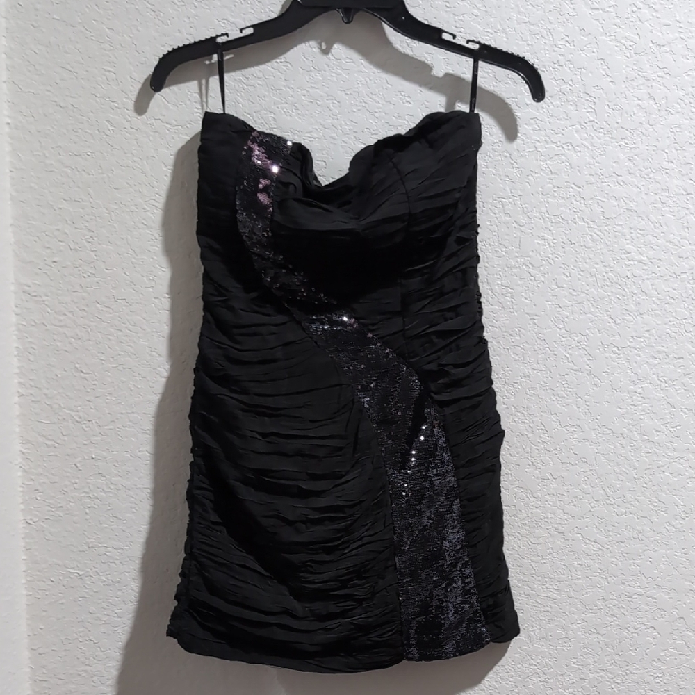 Papaya Black Bodycon Cocktail Dress